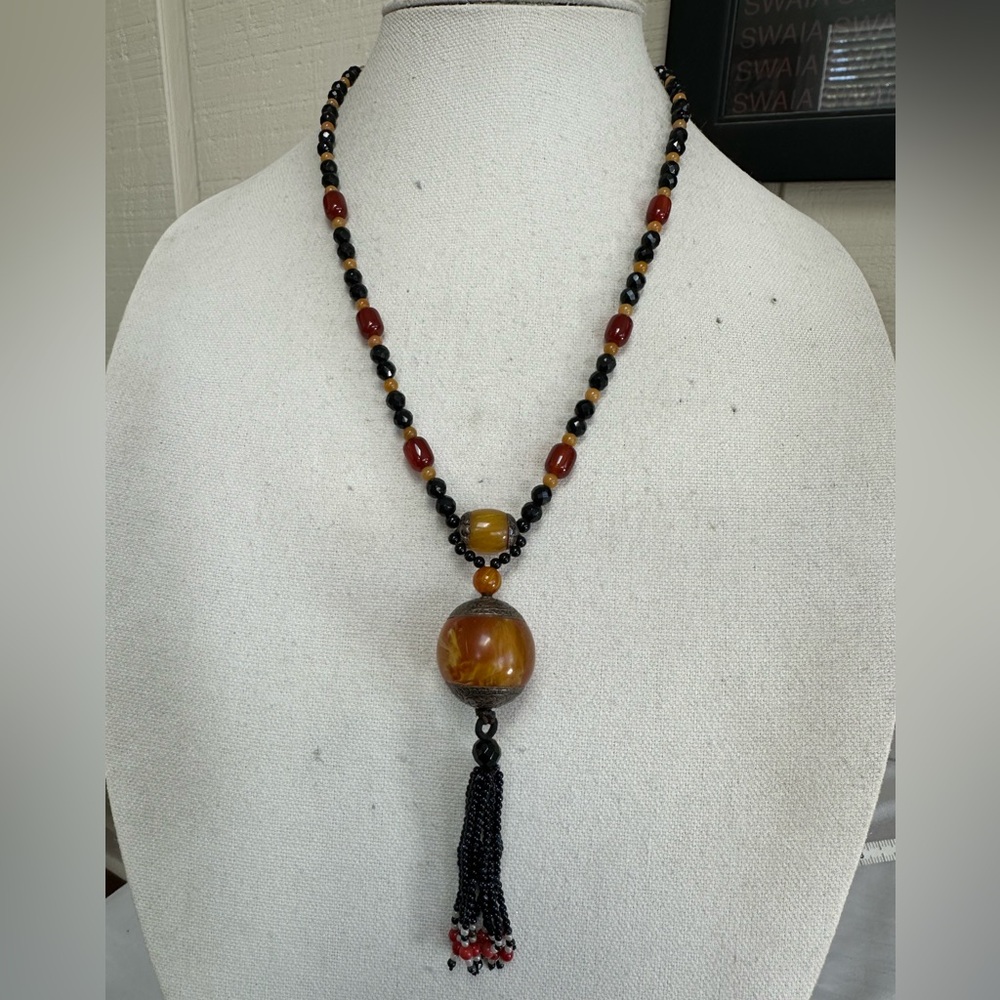 Older prayer bead vibe Asian necklace